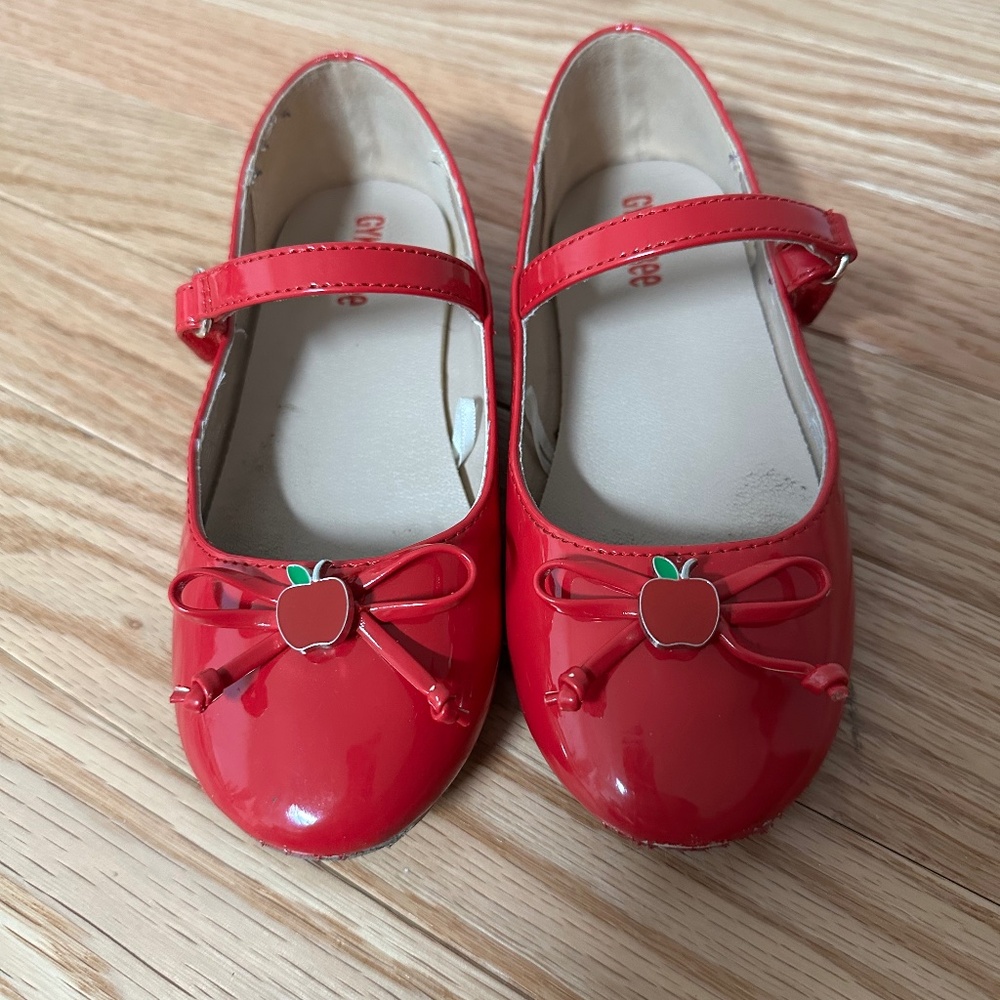 Gymboree Girls Apple Bow Ballet Flats - 11 (Little Kids)
